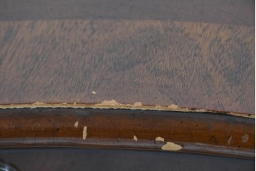 中古　DREXEL HERITAGE(ドレクセルヘリテイジ)　Cameo Classics(キャメオクラシックス)　気品ある曲面フォルムと木目が魅力のキドニーデスク　(R-085830)