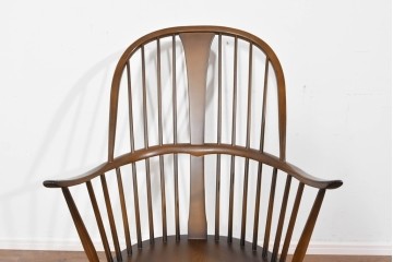 イギリスヴィンテージ　 美品　ERCOL(アーコール)　Chairmakers Chair(チェアメーカーズチェア)　曲木の美が際立つロッキングチェア　(R-085833)