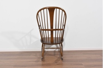 イギリスヴィンテージ　 美品　ERCOL(アーコール)　Chairmakers Chair(チェアメーカーズチェア)　曲木の美が際立つロッキングチェア　(R-085833)