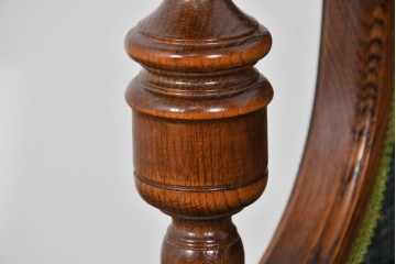 中古　美品!!　希少な廃番品　三越家具(現カントリーハウス)　Brugge(ブルージュ)　木の質感を生かしたクラシックスタイルのキャスター付きアームチェア　(R-085834)