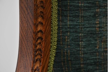 中古　美品!!　希少な廃番品　三越家具(現カントリーハウス)　Brugge(ブルージュ)　木の質感を生かしたクラシックスタイルのキャスター付きアームチェア　(R-085834)