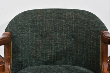 中古　美品!!　希少な廃番品　三越家具(現カントリーハウス)　Brugge(ブルージュ)　木の質感を生かしたクラシックスタイルのキャスター付きアームチェア　(R-085834)