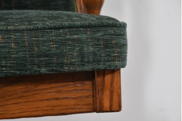 中古　美品!!　希少な廃番品　三越家具(現カントリーハウス)　Brugge(ブルージュ)　木の質感を生かしたクラシックスタイルのキャスター付きアームチェア　(R-085834)