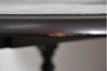 和製ヴィンテージ　松本民芸家具　M型バタフライ卓(楕円)　重厚な脚部デザインのバタフライテーブル　定価約28万円　(R-085836)