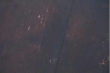 和製ヴィンテージ　松本民芸家具　M型バタフライ卓(楕円)　重厚な脚部デザインのバタフライテーブル　定価約28万円　(R-085836)