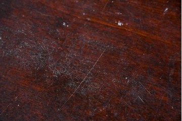 和製ヴィンテージ　松本民芸家具　M型バタフライ卓(楕円)　重厚な脚部デザインのバタフライテーブル　定価約28万円　(R-085836)