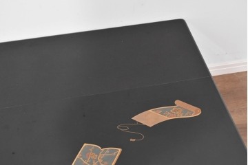 中古　輪島塗り　北清右衛門　雅やかな蒔絵が施された座卓　定価約130万円　(R-085837)