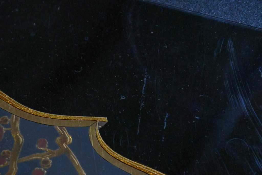 中古　輪島塗り　北清右衛門　雅やかな蒔絵が施された座卓　定価約130万円　(R-085837)