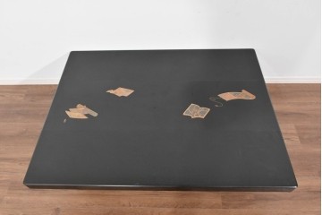 中古　輪島塗り　北清右衛門　雅やかな蒔絵が施された座卓　定価約130万円　(R-085837)