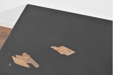 中古　輪島塗り　北清右衛門　雅やかな蒔絵が施された座卓　定価約130万円　(R-085837)