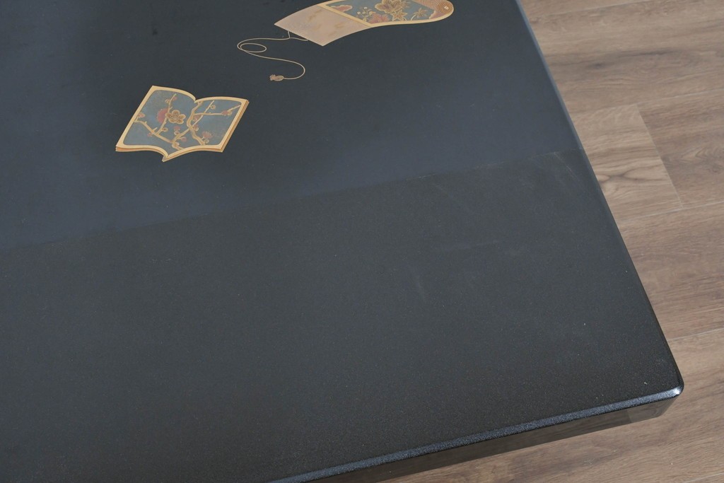 中古　輪島塗り　北清右衛門　雅やかな蒔絵が施された座卓　定価約130万円　(R-085837)