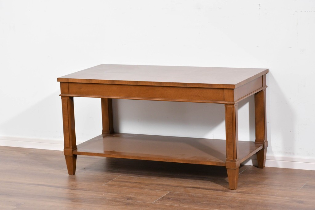 中古　美品　特注品　国産職人手作り　某上場企業会長邸放出品　上質な木肌のセンターテーブル　製作費約27万円　(R-085838)