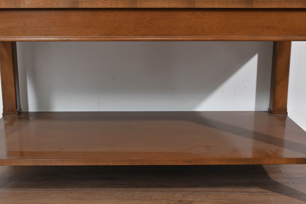 中古　美品　特注品　国産職人手作り　某上場企業会長邸放出品　上質な木肌のセンターテーブル　製作費約27万円　(R-085838)