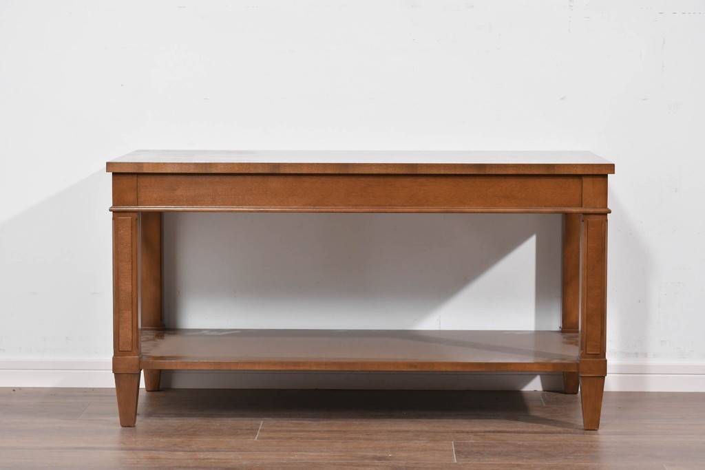 中古　美品　特注品　国産職人手作り　某上場企業会長邸放出品　上質な木肌のセンターテーブル　製作費約27万円　(R-085838)