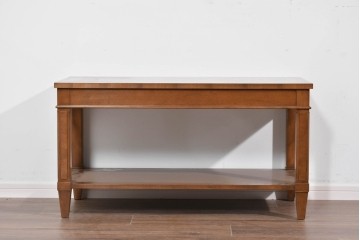 中古　美品　特注品　国産職人手作り　某上場企業会長邸放出品　上質な木肌のセンターテーブル　製作費約27万円　(R-085838)