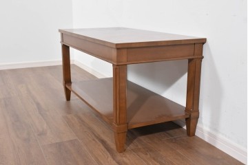 中古　美品　特注品　国産職人手作り　某上場企業会長邸放出品　上質な木肌のセンターテーブル　製作費約27万円　(R-085838)