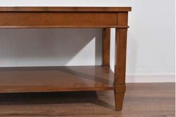 中古　美品　特注品　国産職人手作り　某上場企業会長邸放出品　上質な木肌のセンターテーブル　製作費約27万円　(R-085838)