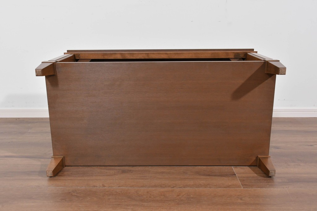 中古　美品　特注品　国産職人手作り　某上場企業会長邸放出品　上質な木肌のセンターテーブル　製作費約27万円　(R-085838)