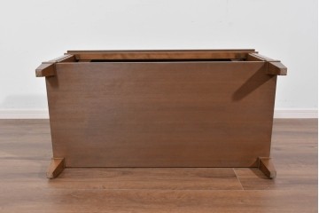 中古　美品　特注品　国産職人手作り　某上場企業会長邸放出品　上質な木肌のセンターテーブル　製作費約27万円　(R-085838)