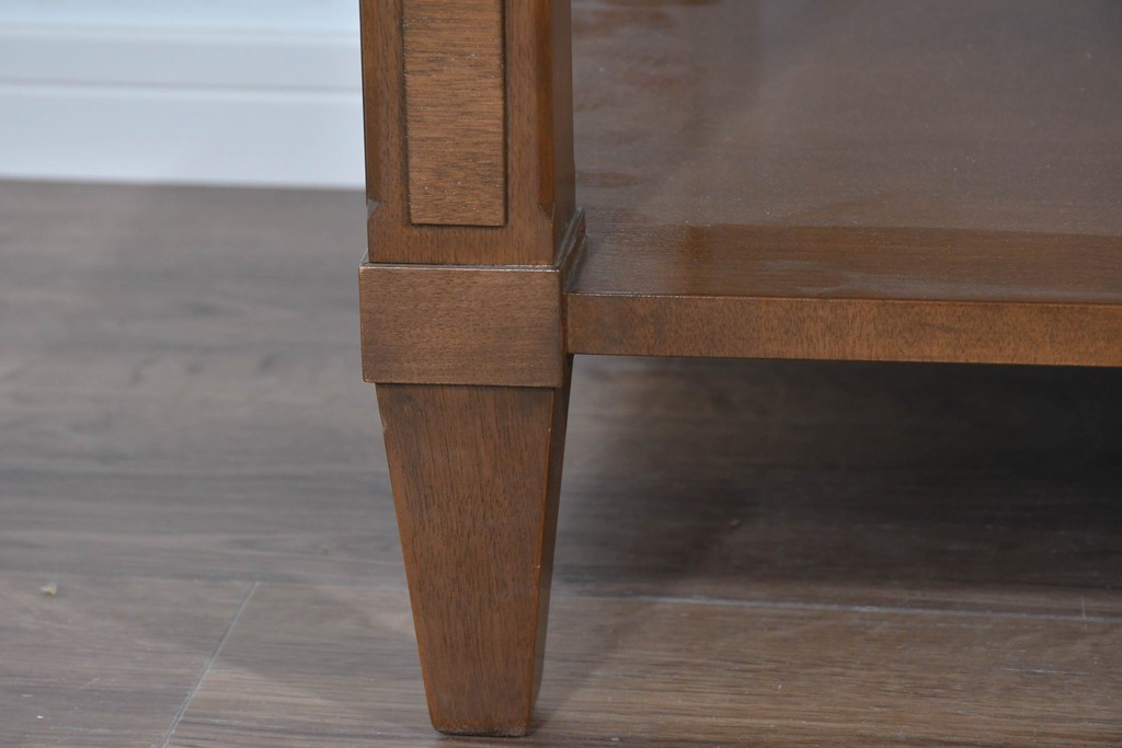 中古　美品　特注品　国産職人手作り　某上場企業会長邸放出品　上質な木肌のセンターテーブル　製作費約27万円　(R-085838)