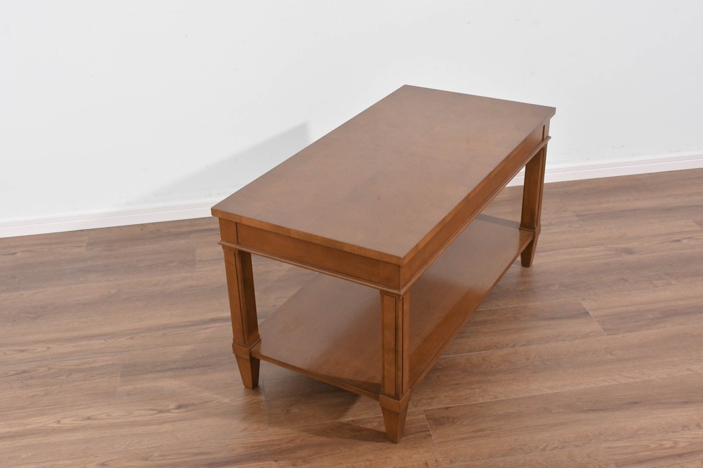 中古　美品　特注品　国産職人手作り　某上場企業会長邸放出品　上質な木肌のセンターテーブル　製作費約27万円　(R-085838)