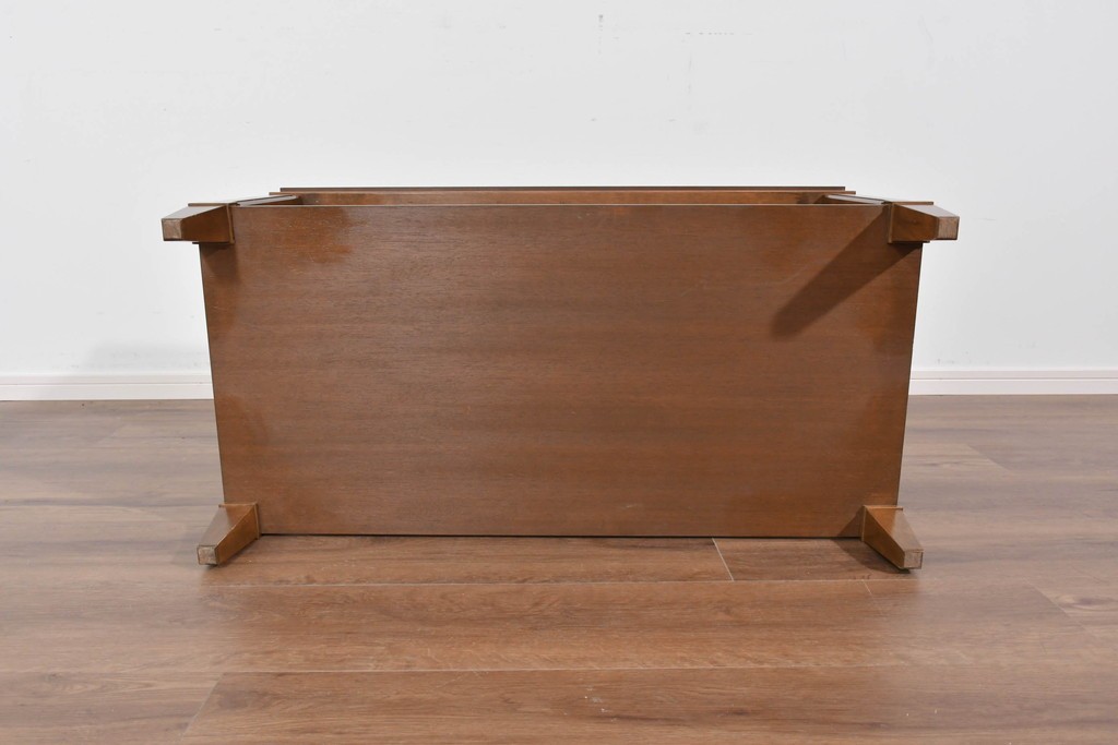 中古　美品　特注品　国産職人手作り　某上場企業会長邸放出品　上質な木肌のセンターテーブル　製作費約27万円　(R-085839)