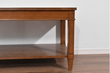 中古　美品　特注品　国産職人手作り　某上場企業会長邸放出品　上質な木肌のセンターテーブル　製作費約27万円　(R-085839)