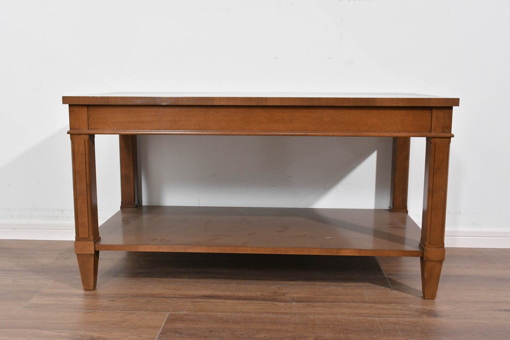 中古　美品　特注品　国産職人手作り　某上場企業会長邸放出品　上質な木肌のセンターテーブル　製作費約27万円　(R-085839)