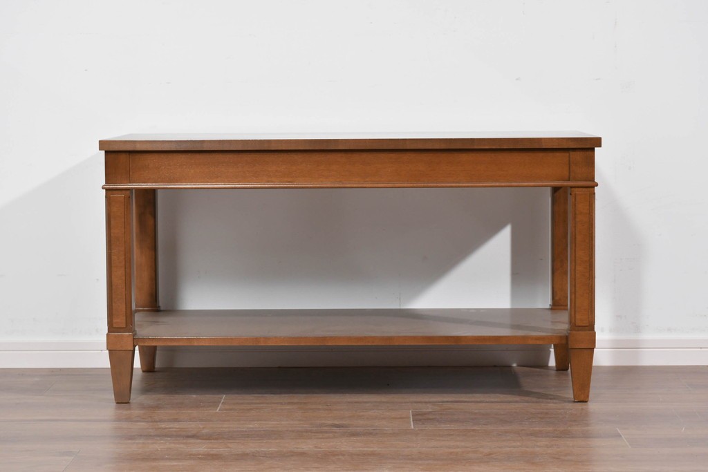 中古　美品　特注品　国産職人手作り　某上場企業会長邸放出品　上質な木肌のセンターテーブル　製作費約27万円　(R-085839)