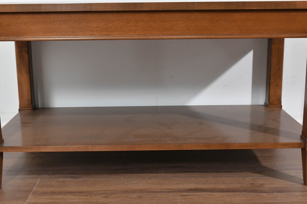 中古　美品　特注品　国産職人手作り　某上場企業会長邸放出品　上質な木肌のセンターテーブル　製作費約27万円　(R-085839)