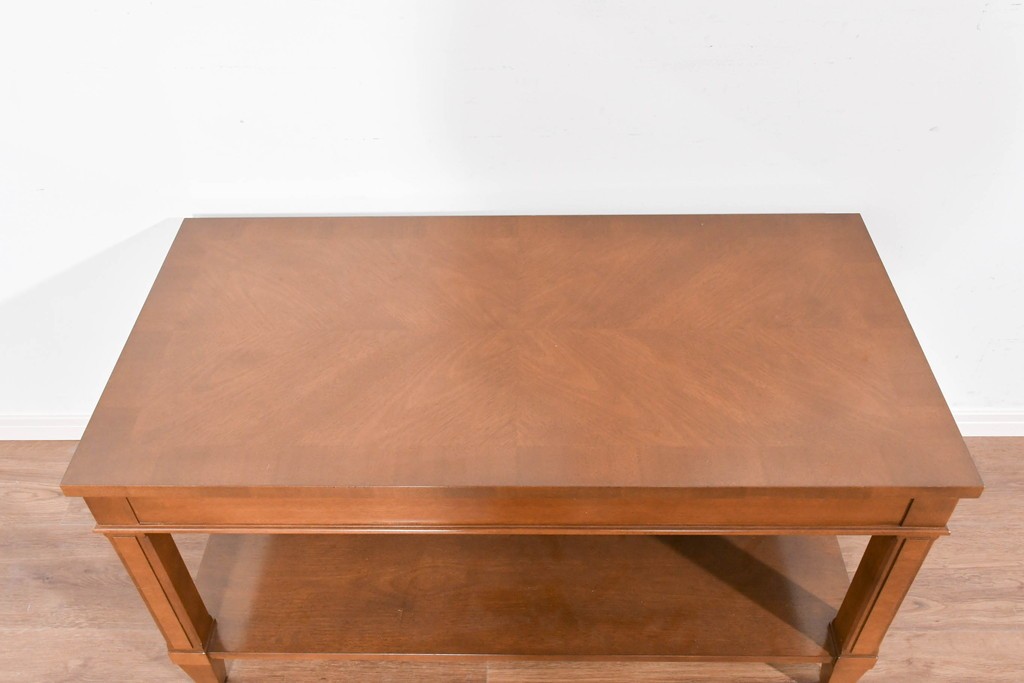 中古　美品　特注品　国産職人手作り　某上場企業会長邸放出品　上質な木肌のセンターテーブル　製作費約27万円　(R-085839)