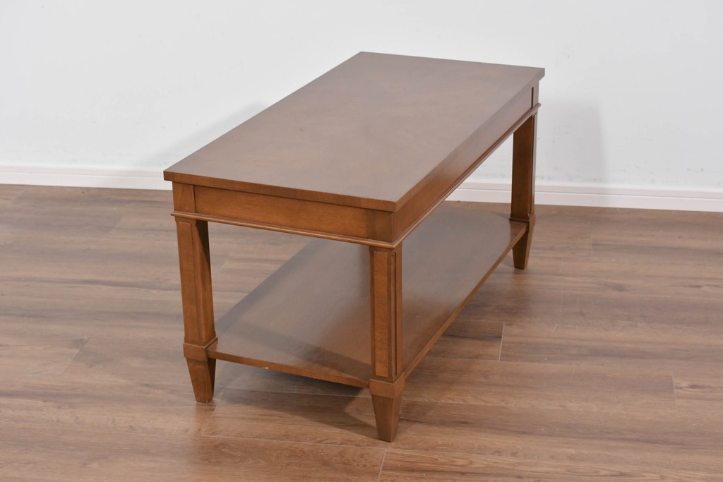 中古　美品　特注品　国産職人手作り　某上場企業会長邸放出品　上質な木肌のセンターテーブル　製作費約27万円　(R-085839)