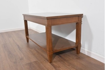 中古　美品　特注品　国産職人手作り　某上場企業会長邸放出品　上質な木肌のセンターテーブル　製作費約27万円　(R-085839)