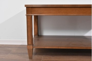 中古　美品　特注品　国産職人手作り　某上場企業会長邸放出品　上質な木肌のセンターテーブル　製作費約27万円　(R-085839)