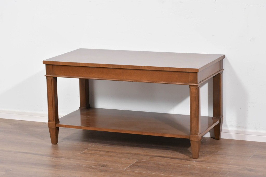 中古　美品　特注品　国産職人手作り　某上場企業会長邸放出品　上質な木肌のセンターテーブル　製作費約27万円　(R-085840)