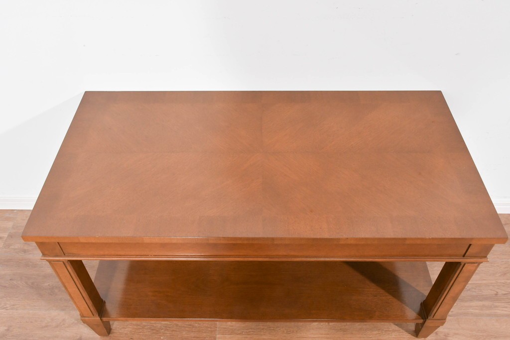 中古　美品　特注品　国産職人手作り　某上場企業会長邸放出品　上質な木肌のセンターテーブル　製作費約27万円　(R-085840)