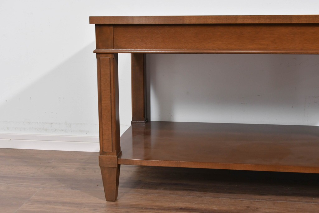 中古　美品　特注品　国産職人手作り　某上場企業会長邸放出品　上質な木肌のセンターテーブル　製作費約27万円　(R-085840)