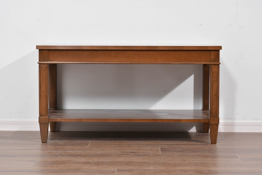 中古　美品　特注品　国産職人手作り　某上場企業会長邸放出品　上質な木肌のセンターテーブル　製作費約27万円　(R-085840)