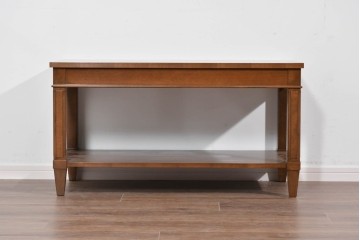 中古　美品　特注品　国産職人手作り　某上場企業会長邸放出品　上質な木肌のセンターテーブル　製作費約27万円　(R-085840)