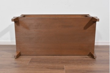 中古　美品　特注品　国産職人手作り　某上場企業会長邸放出品　上質な木肌のセンターテーブル　製作費約27万円　(R-085840)