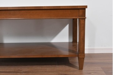 中古　美品　特注品　国産職人手作り　某上場企業会長邸放出品　上質な木肌のセンターテーブル　製作費約27万円　(R-085840)