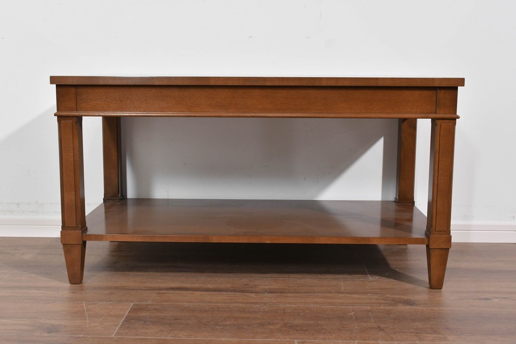 中古　美品　特注品　国産職人手作り　某上場企業会長邸放出品　上質な木肌のセンターテーブル　製作費約27万円　(R-085840)