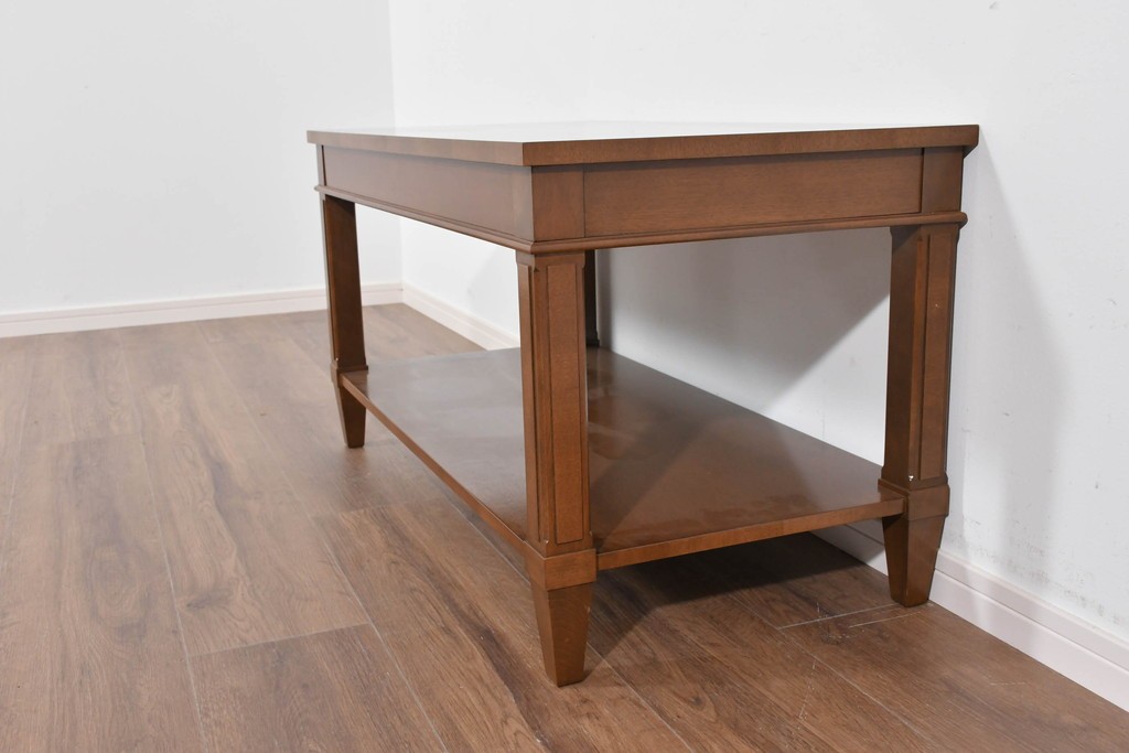 中古　美品　特注品　国産職人手作り　某上場企業会長邸放出品　上質な木肌のセンターテーブル　製作費約27万円　(R-085840)