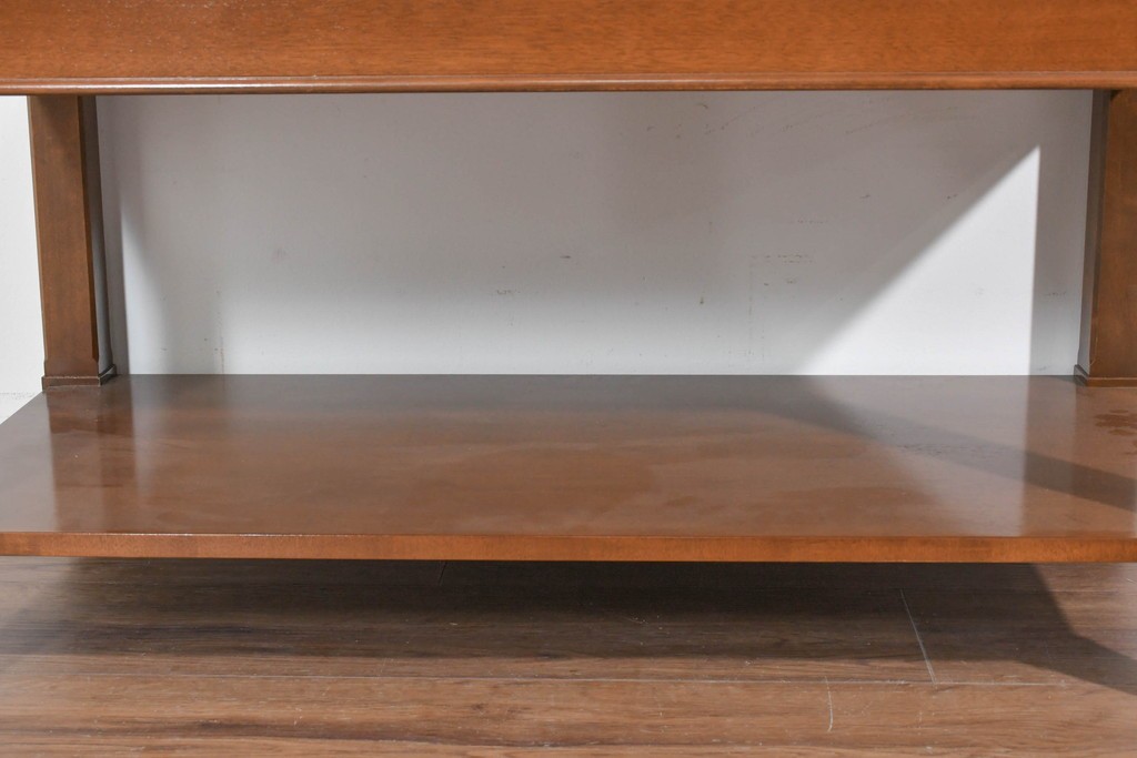 中古　美品　特注品　国産職人手作り　某上場企業会長邸放出品　上質な木肌のセンターテーブル　製作費約27万円　(R-085840)