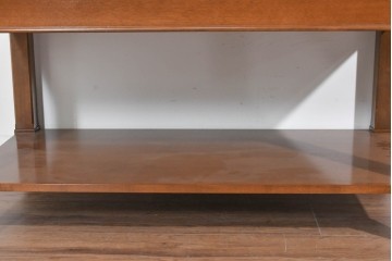 中古　美品　特注品　国産職人手作り　某上場企業会長邸放出品　上質な木肌のセンターテーブル　製作費約27万円　(R-085840)