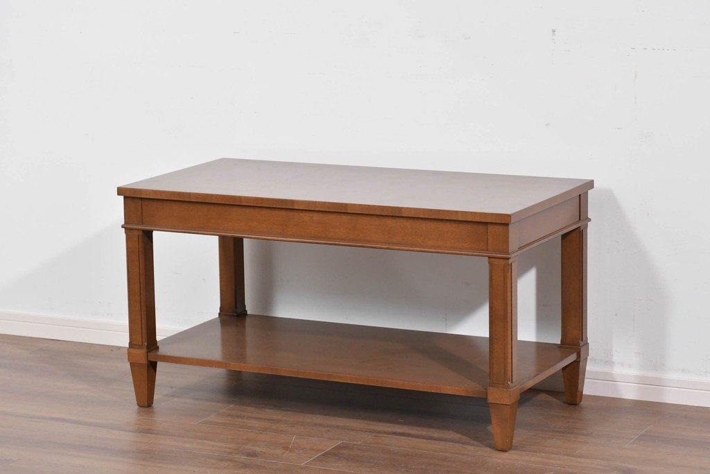 中古　美品　特注品　国産職人手作り　某上場企業会長邸放出品　上質な木肌のセンターテーブル　製作費約27万円　(R-085841)