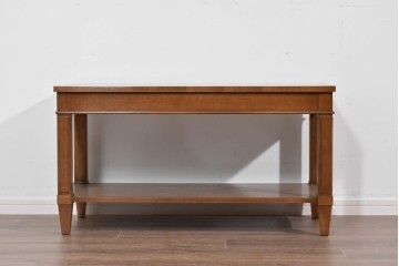 中古　美品　特注品　国産職人手作り　某上場企業会長邸放出品　上質な木肌のセンターテーブル　製作費約27万円　(R-085841)