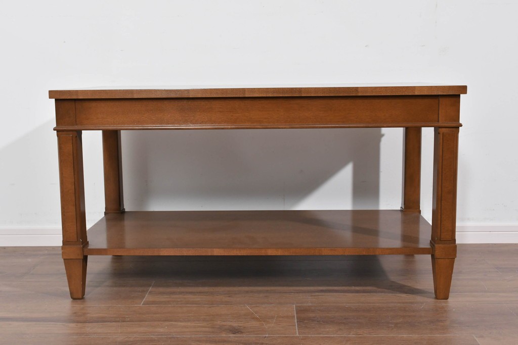 中古　美品　特注品　国産職人手作り　某上場企業会長邸放出品　上質な木肌のセンターテーブル　製作費約27万円　(R-085841)