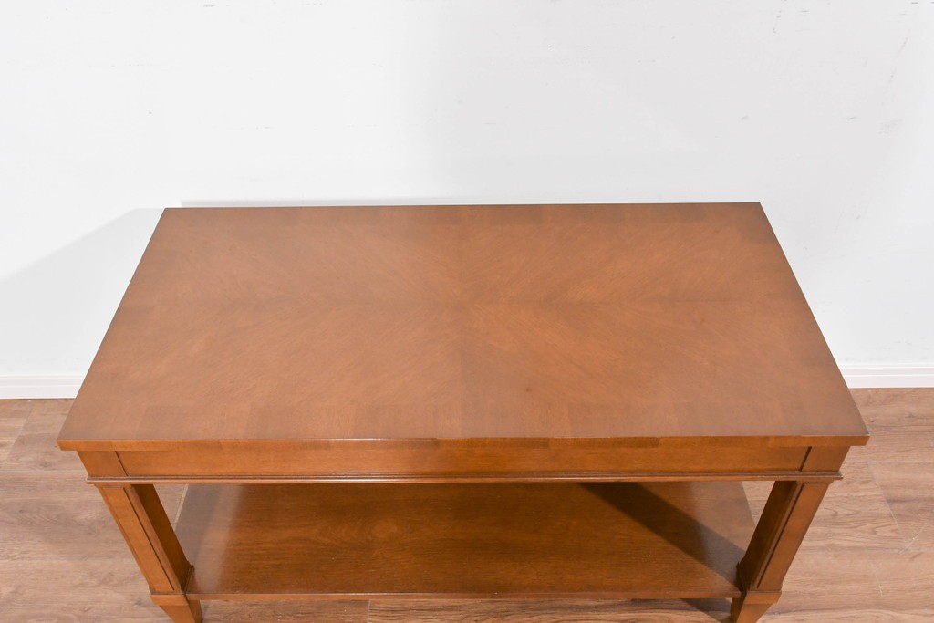 中古　美品　特注品　国産職人手作り　某上場企業会長邸放出品　上質な木肌のセンターテーブル　製作費約27万円　(R-085841)