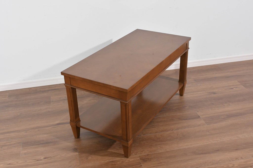 中古　美品　特注品　国産職人手作り　某上場企業会長邸放出品　上質な木肌のセンターテーブル　製作費約27万円　(R-085841)